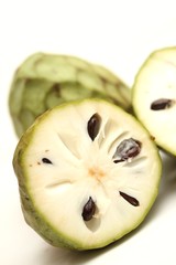 isolated cherimoya fruit