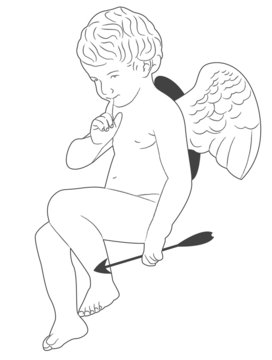 Qute Cupid with arrow