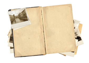 Old book and photos
