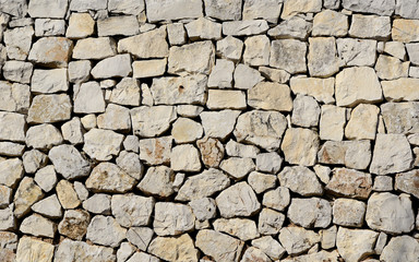sunny stone wall