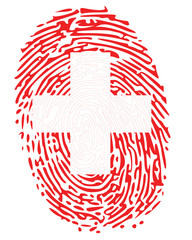 Thumbprint  Flag Colors of Switzerland
