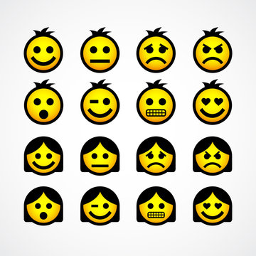 Vector emotion icons.