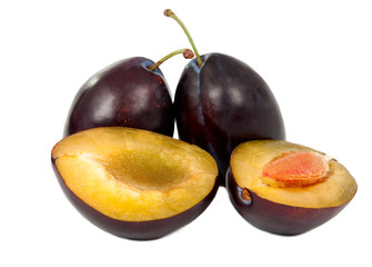 plums isolated