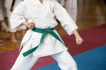 Tableaux ronds sur plexiglas Anti-reflet Arts martiaux karate training