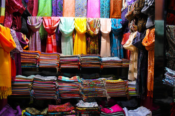 Colorful scarves, old bazaar, Istanbul