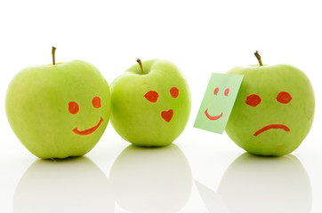Two green apples