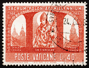 Postage stamp Vatican 1966 St. Stanislas