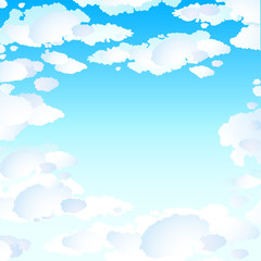 Blauwe luchten met wolken