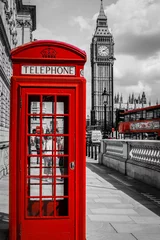 Gordijnen Telefooncel in Londen © dynaseng