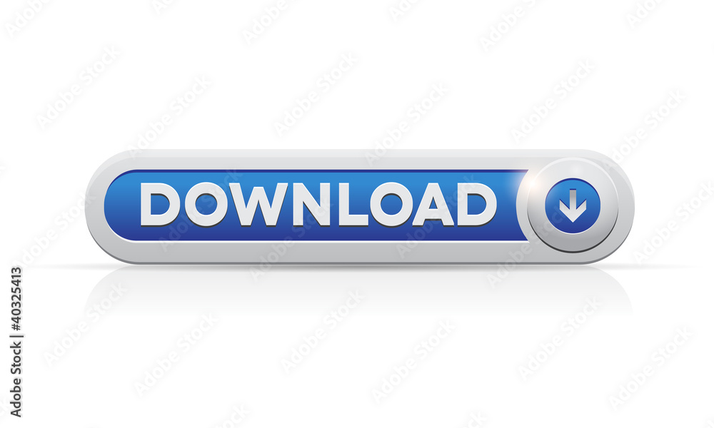 Poster download button web design element.