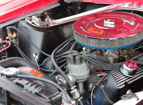 Motor eines Oldtimers