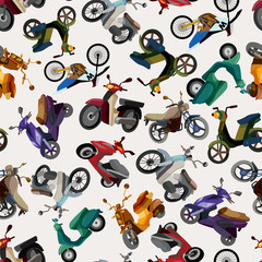 seamless motorcycle pattern