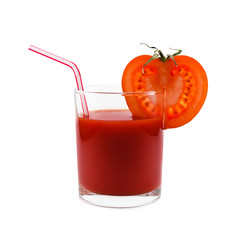 Glass of tomato juice