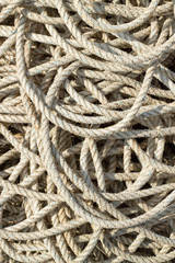 Fishing rope close up.