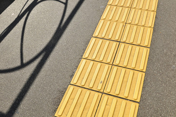Side walk for blind people