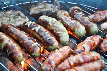 Bratwurst auf dem Grill