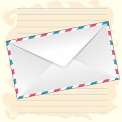 an envelope on the paper