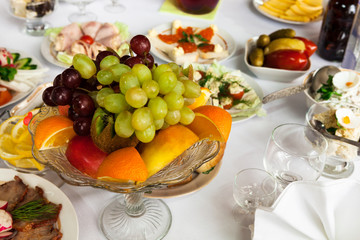 fruit in a vase