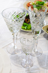 beautiful crystal glasses