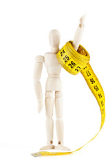 Dummy with measuring tape