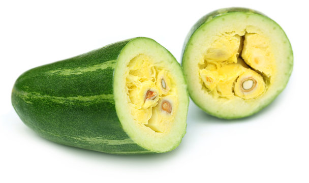 Sliced pointed gourds