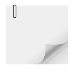 White page corner vector