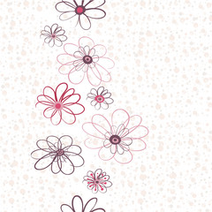 Seamless floral vertical pattern