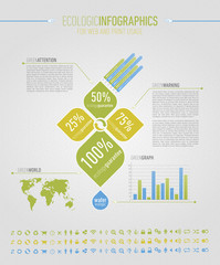 Ecologic infographic elements for web and print usage