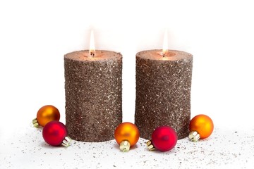 Advent - zwei brennende Kerzen