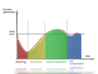 Schedule supercompensation on a white background