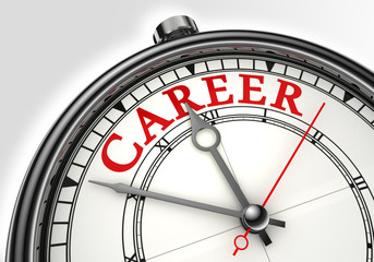 career concept clock closeup