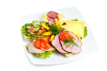 Plate with healthy food