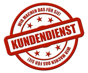 Sternen Stempel rot rel WMDFS KUNDENDIENST