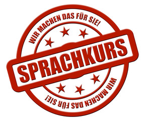 Sternen Stempel rot rel WMDFS SPRACHKURS