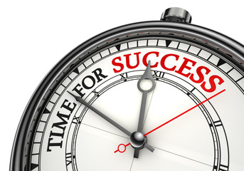 time for success concept clock