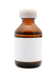 Medical bottle isolated on white background