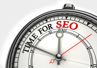 time for seo concept clock