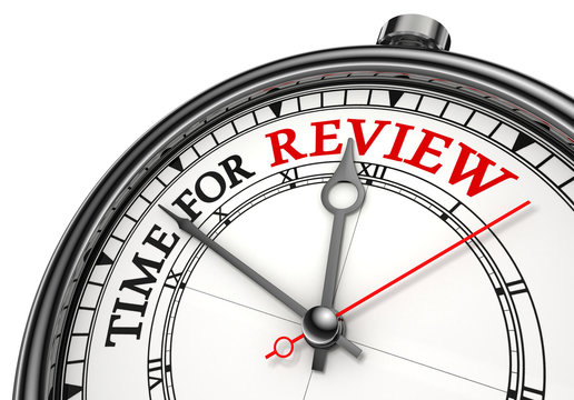 time for review concept clock