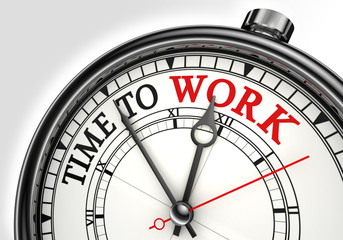 time to work concept clock