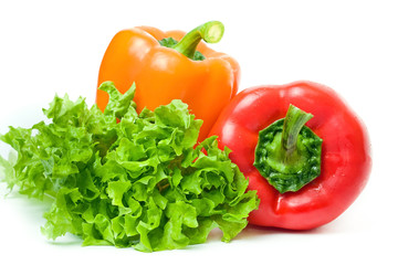 two pepper and salad