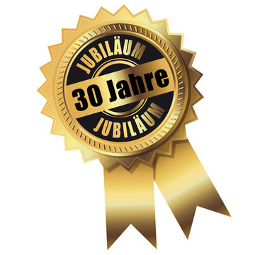 30 Jahre - Jubil&auml;um gold