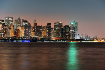 Fototapeta premium New York City Manhattan dusk panorama