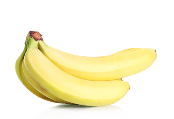 Bunch of bananas isolated on white