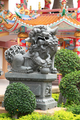 Fototapeta na wymiar Chinese Lion posąg, Tajlandia