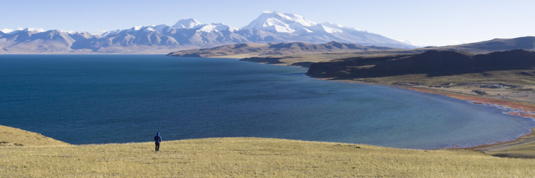 tibet: mount naimonanyi and lake mapham yumtso