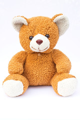 Cute teddy bear on whitebackground