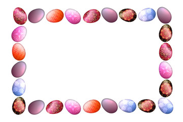 Colorful Easter eggs frame
