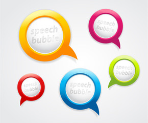 Set of speech bubbles.