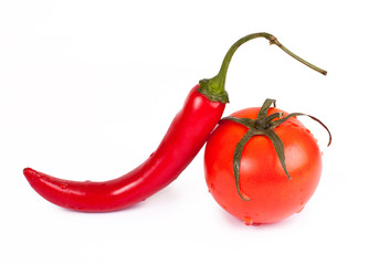 Red Chili pepper and tomato