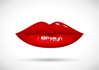Red lips # Vector